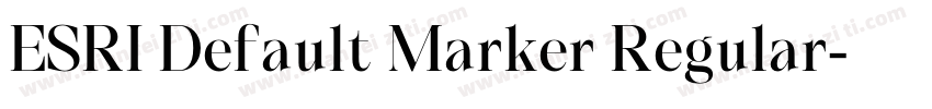 ESRI Default Marker Regular字体转换